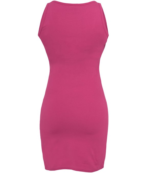 Ladies Sleeveless Dress Fuchsia 1